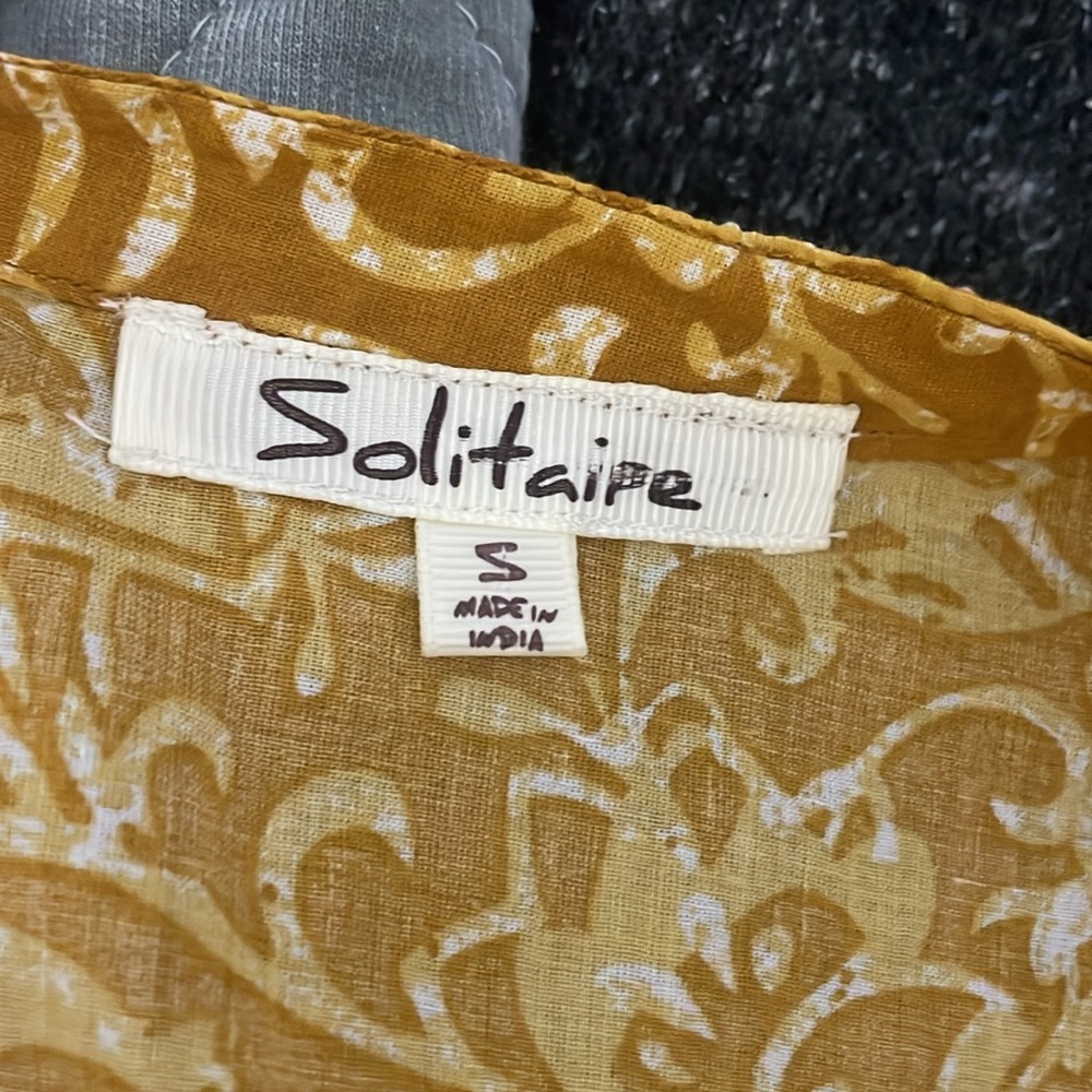 Solitaire Mustard Embroidered Tunic - Picture 6 of 7